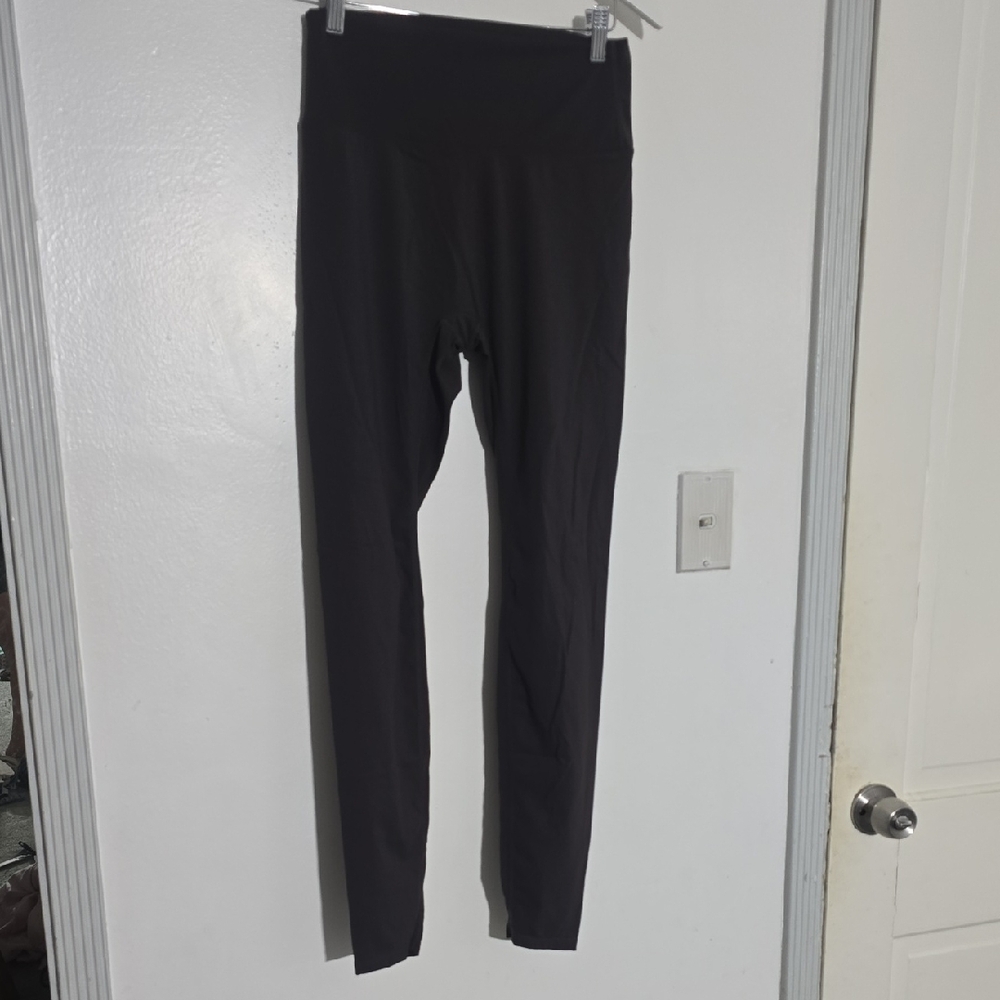 Adanola Black Active Leggings with Subtle Logo Large Tall